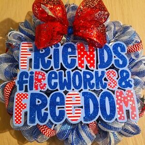 Lighted homemade wreath